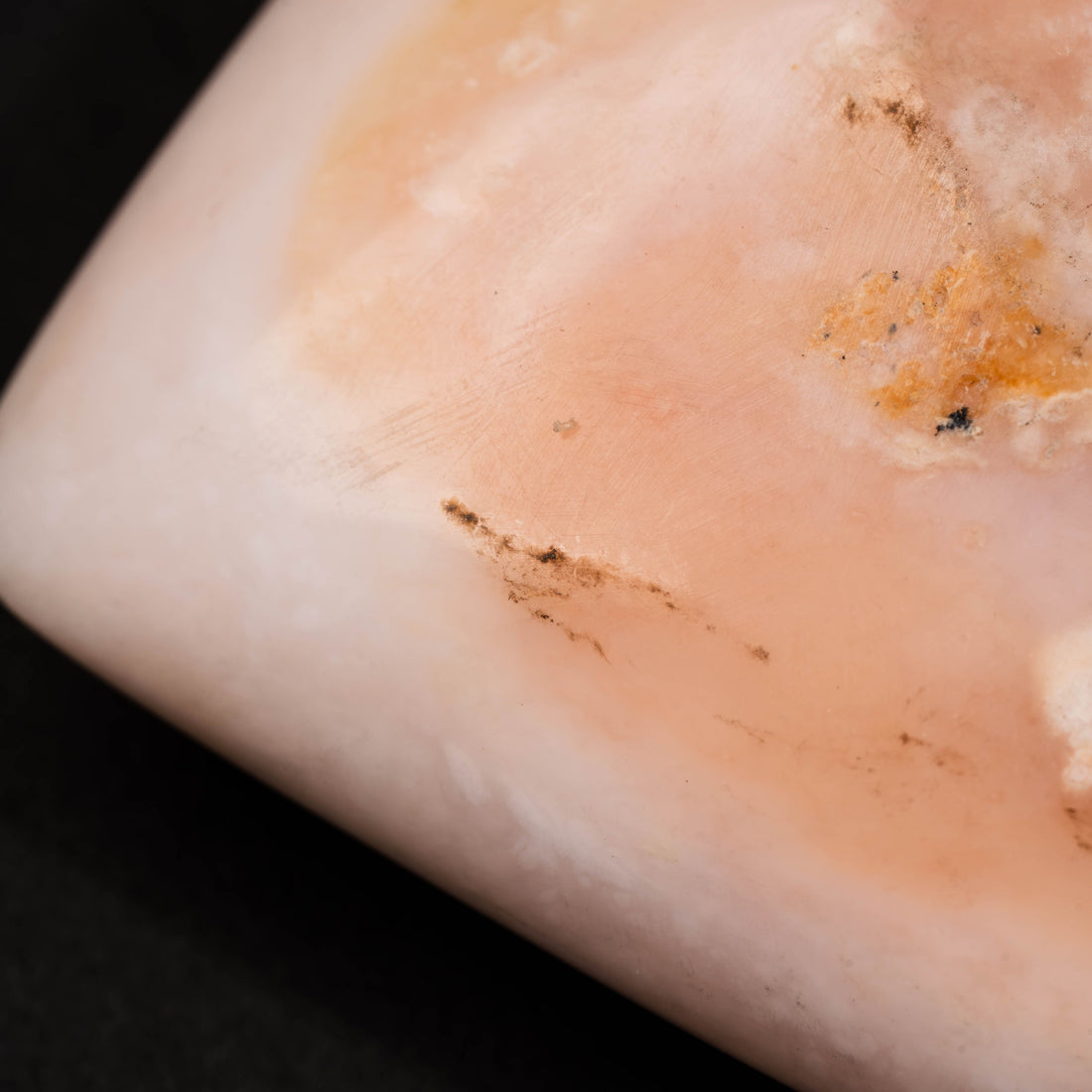 Pink Opal - Heart, Polished