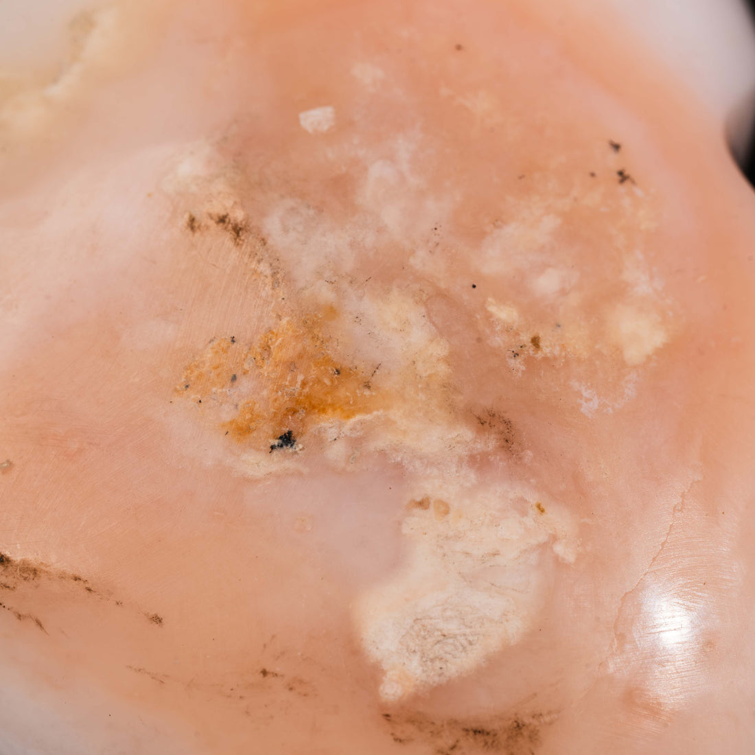 Pink Opal - Heart, Polished