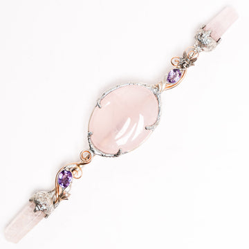 Rose Quartz and Amethyst - Wand