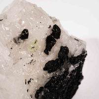 Prehnite w/ Black Quartz - Rough