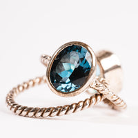 Blue Topaz - Oval Ring(s)