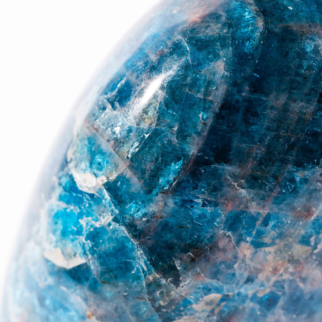 Apatite, Blue - Oval Shaped, Flat Base
