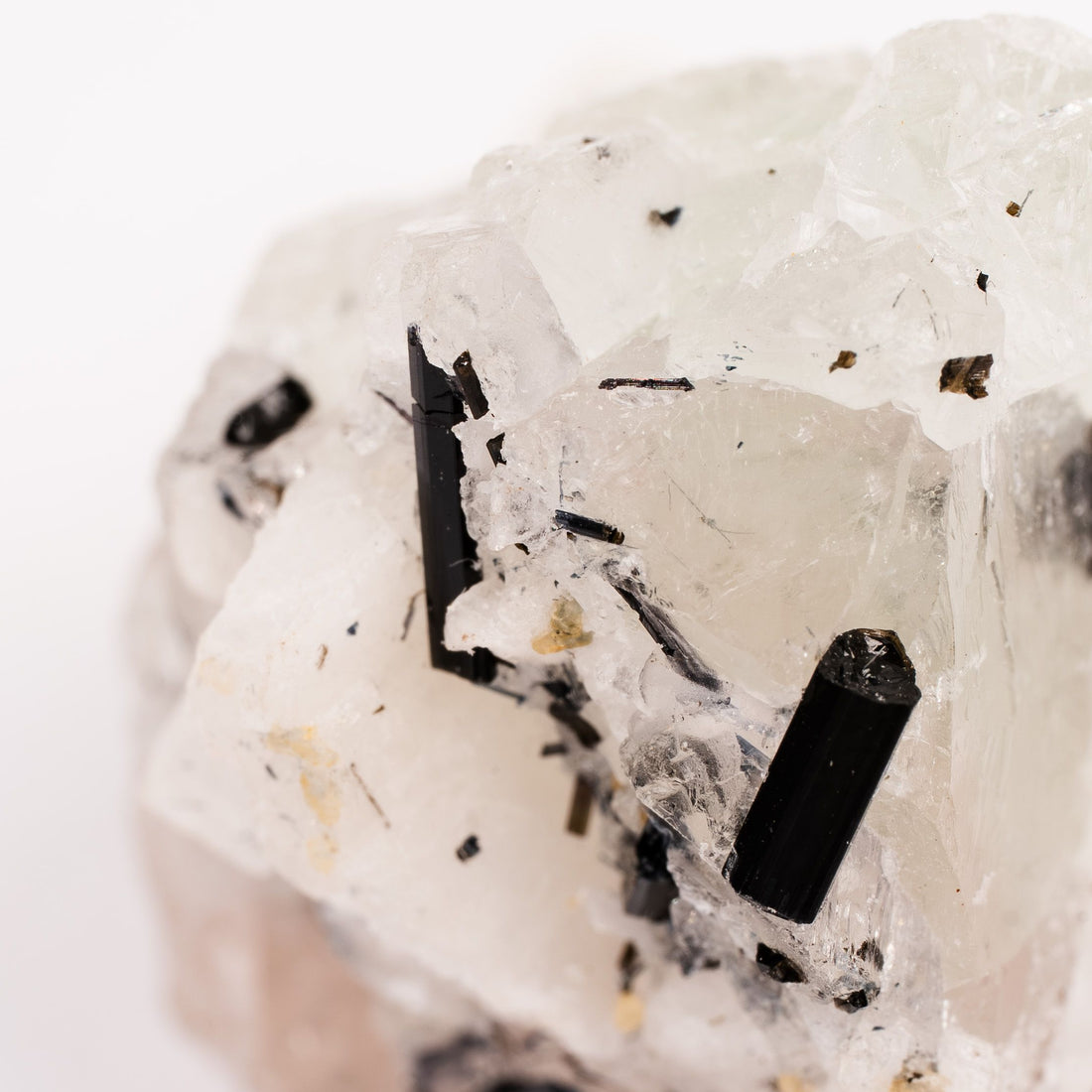 Fluorite, Green/Pink w. Black Tourmaline