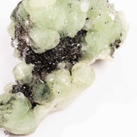 Prehnite w/ Black Quartz - Rough