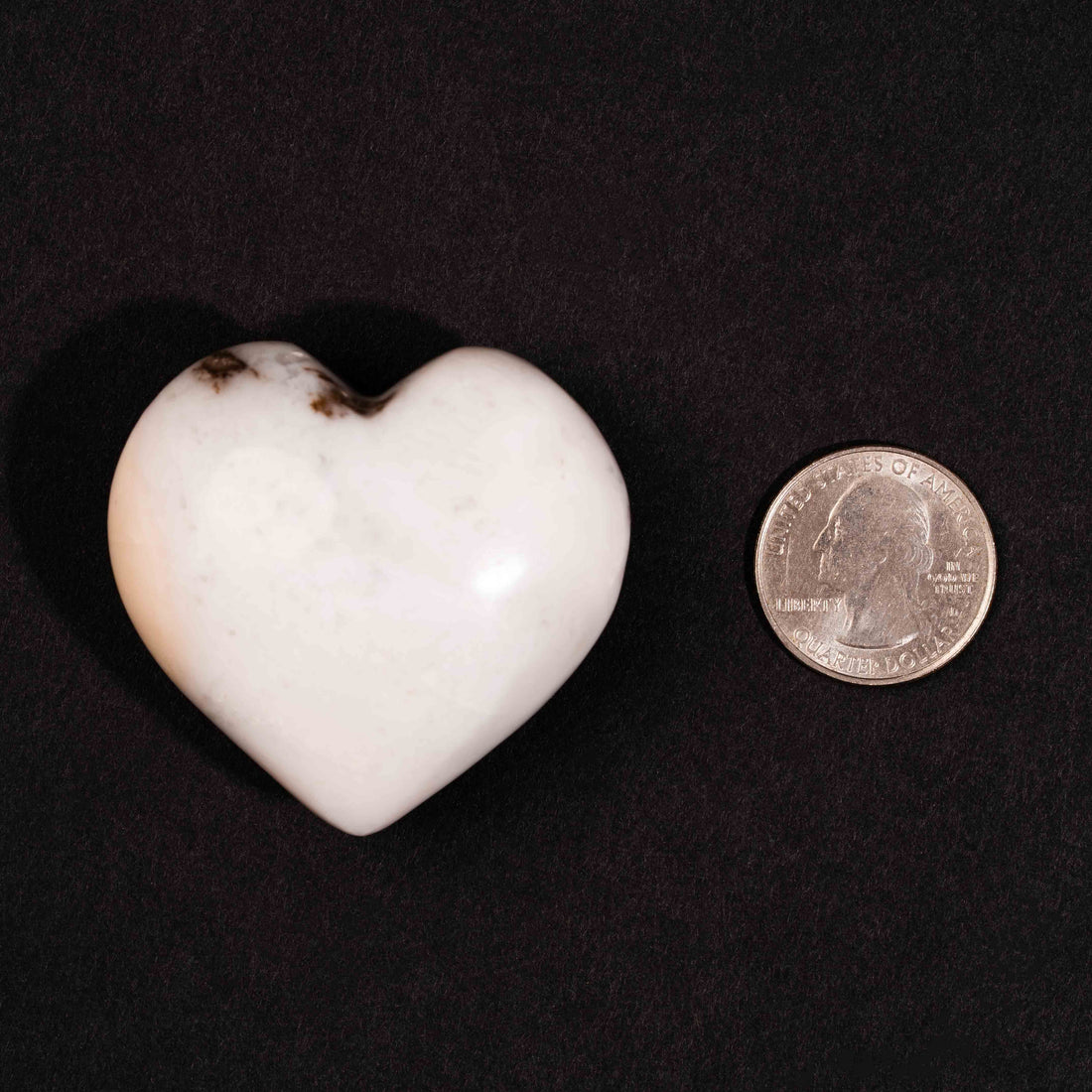 Pink Opal - Heart, Polished