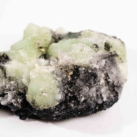 Prehnite w/ Black Quartz - Rough