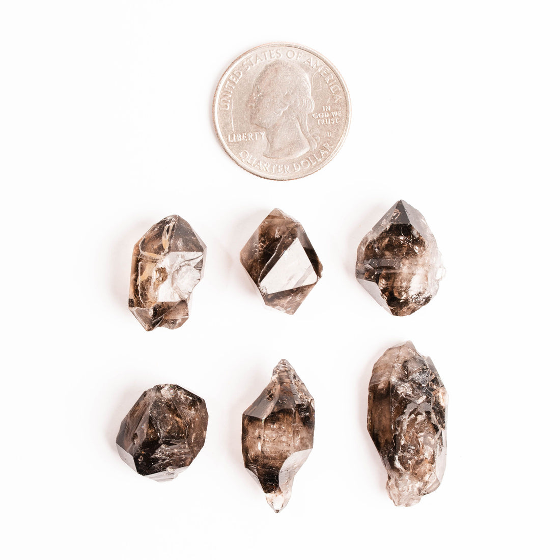 Smoky Elestial Quartz – Dark Multi-Faceted Cluster(s)