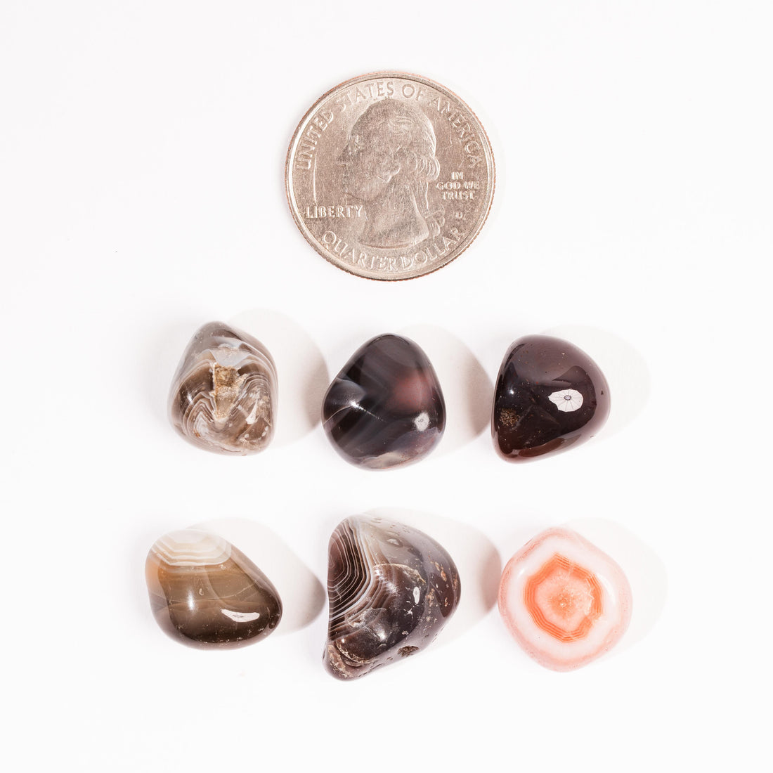Agate - Botswana, Darker, Tumbled Stone(s)