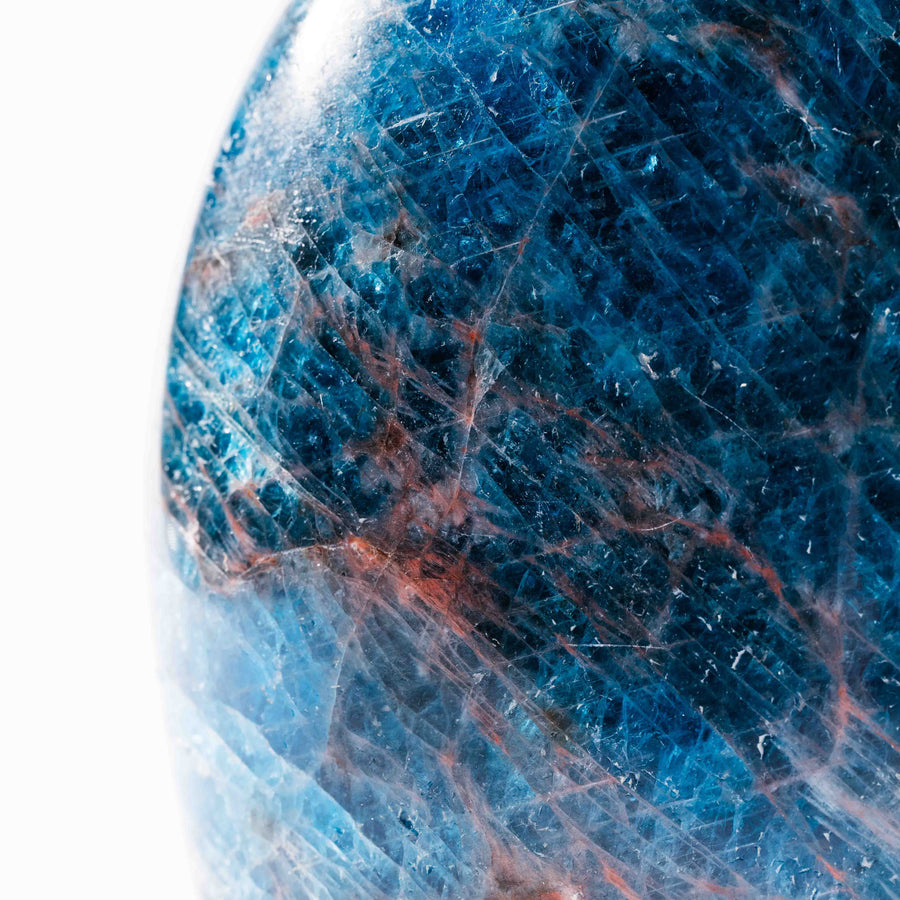 Apatite, Blue - Oval Shaped, Flat Base