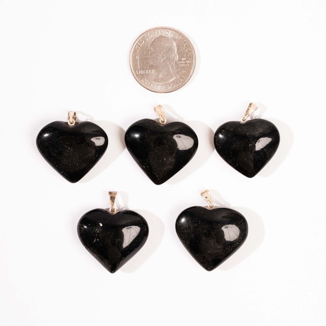 Obsidian, Black - Heart Pendant(s)
