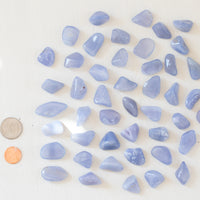 Agate - Blue Chalcedony, Tumbled