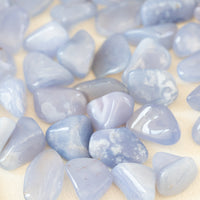 Agate - Blue Chalcedony, Tumbled