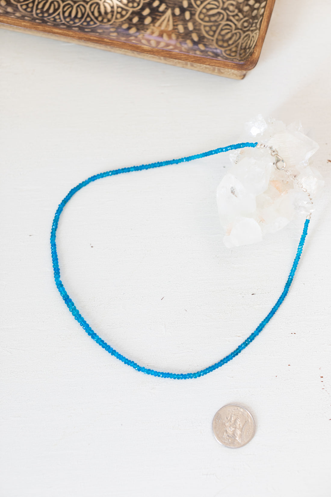 Blue - Apatite, Beaded Necklace
