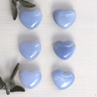Chalcedony - Blue, Hearts