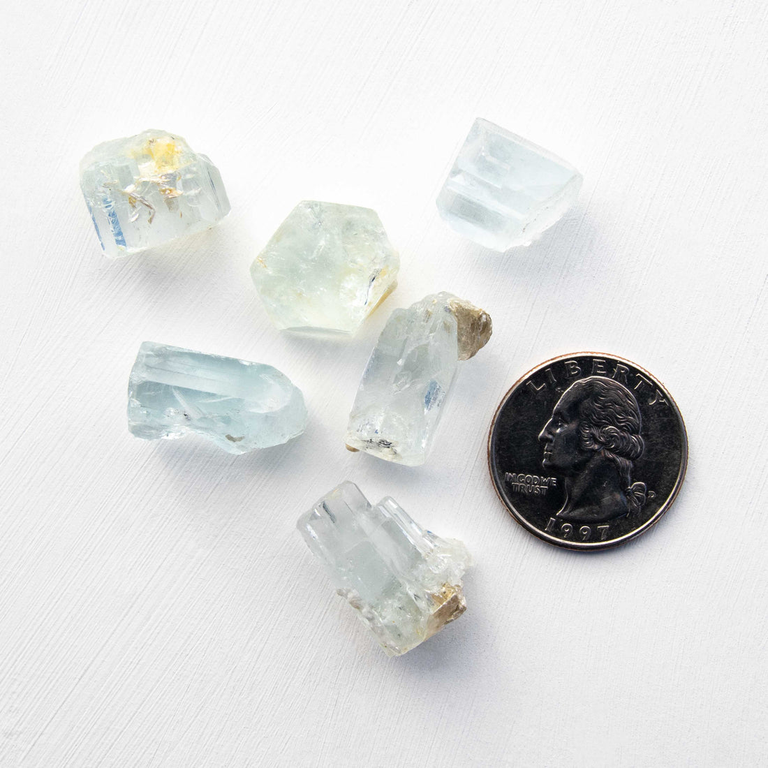 Beryl var. Aquamarine - Terminated, Small Crystals