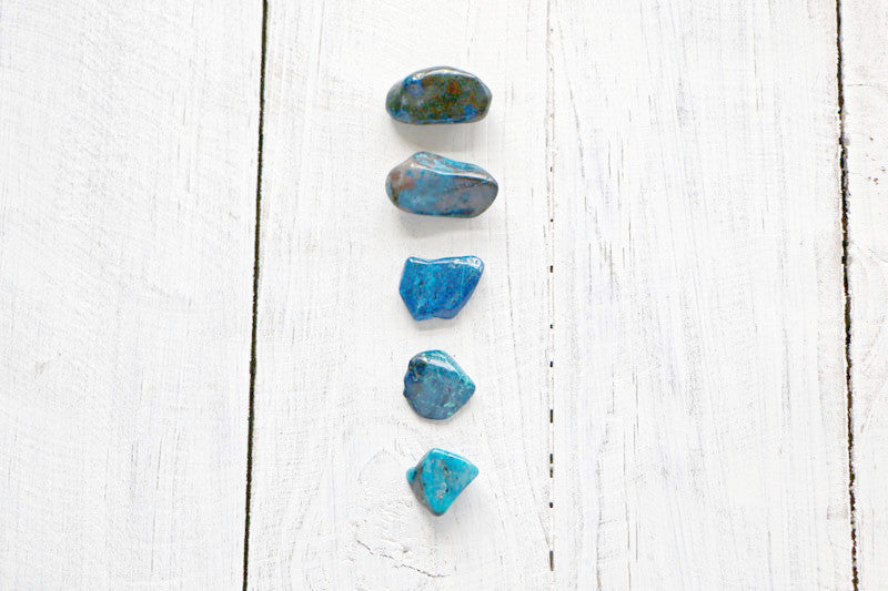 Chrysocolla - Shattuckite, Tumbled Stone(s)