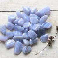 Blue Lace Agate Tumbled Stones