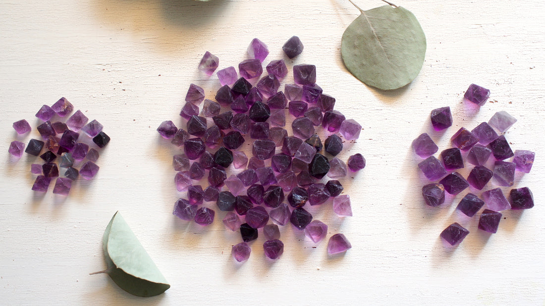 Fluorite - Purple, Octahedrons