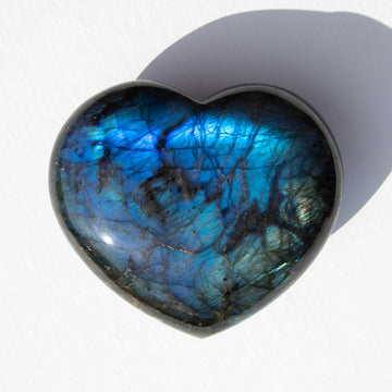 Labradorite - Heart, Blue Flash
