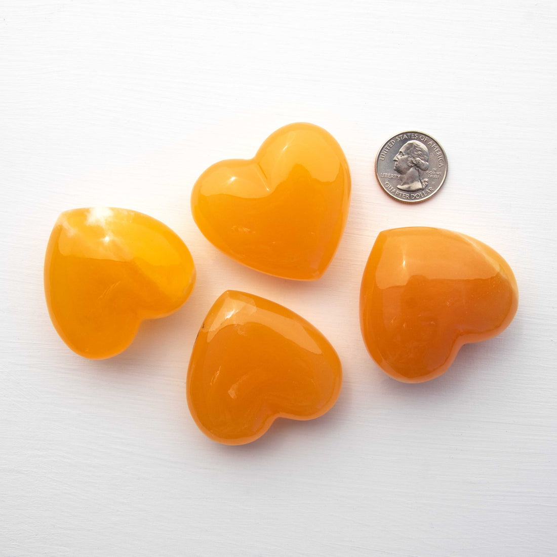 Calcite, Orange - Hearts