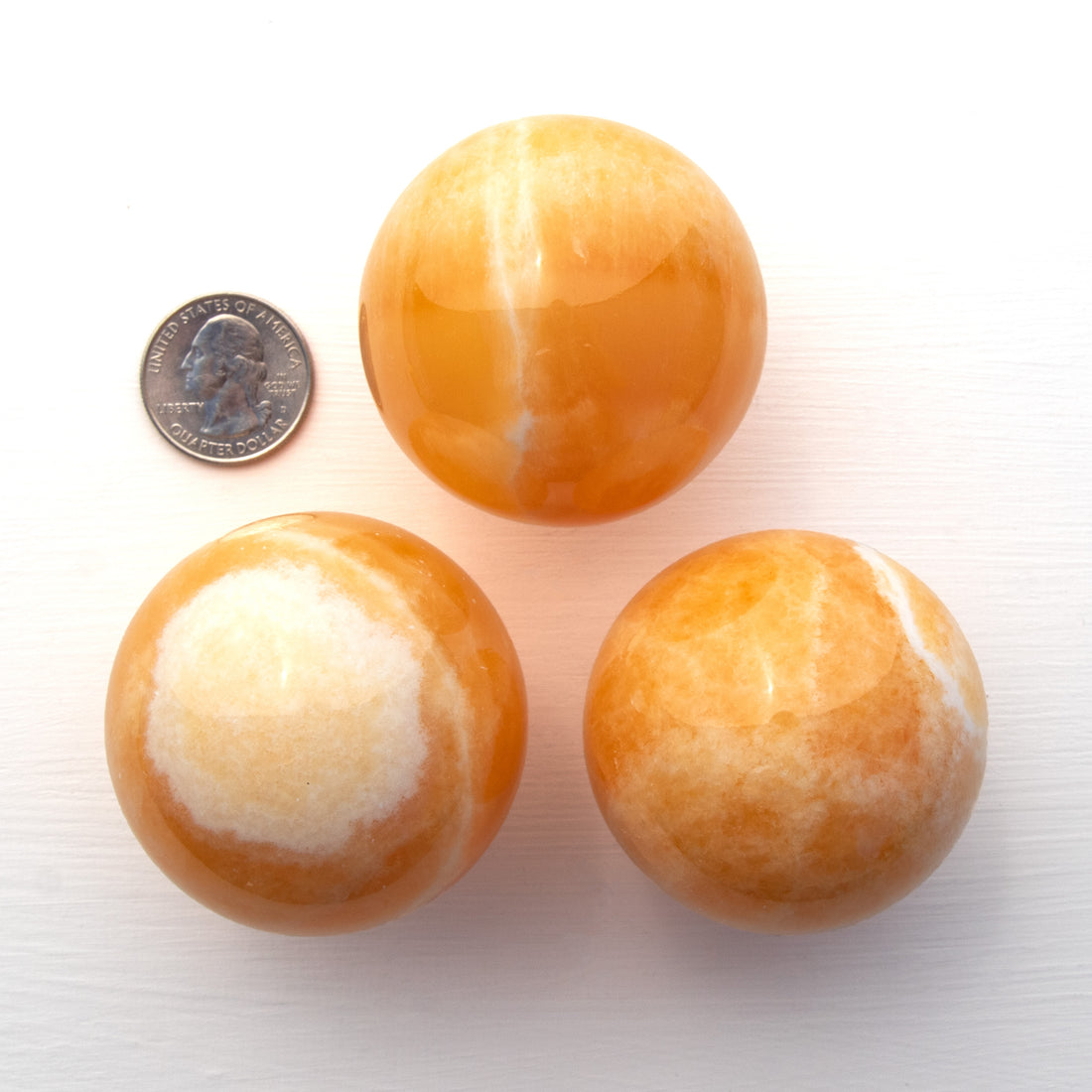 Calcite, Orange - Spheres