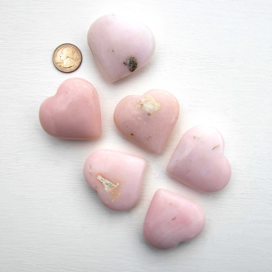 Pink Opal - Polished, Hearts