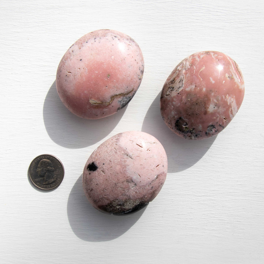 Pink Opal - Polished, Palm Stones