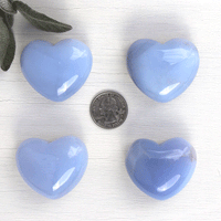 Chalcedony - Blue, Hearts
