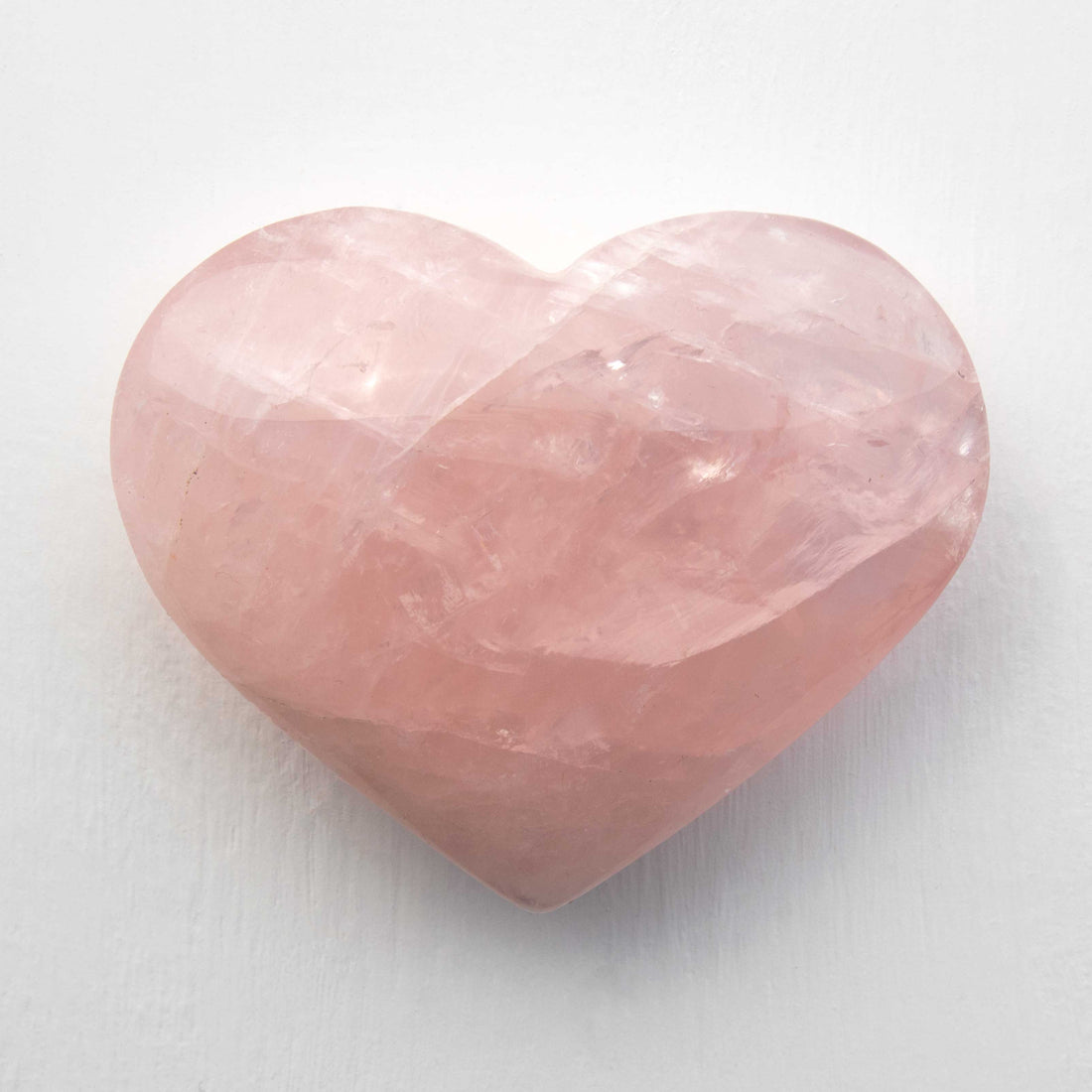 Rose Quartz - Heart, A- Grade, Polished